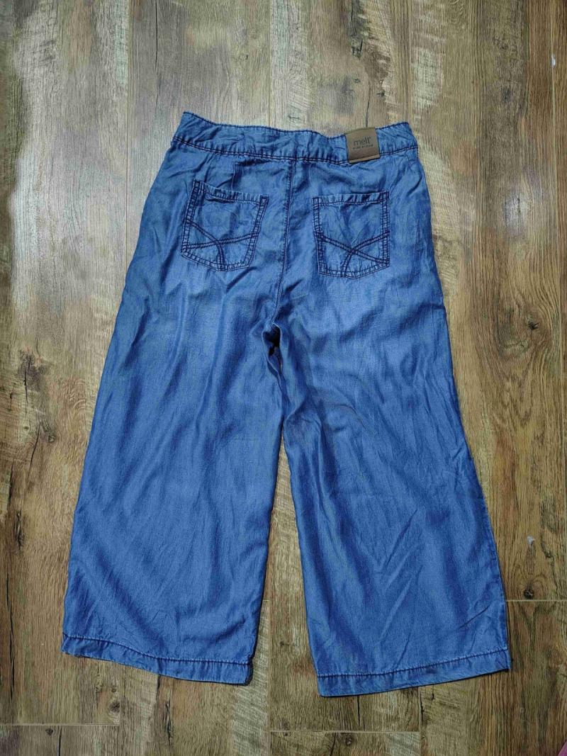 Pantalones culottes de mezclilla azules - 2