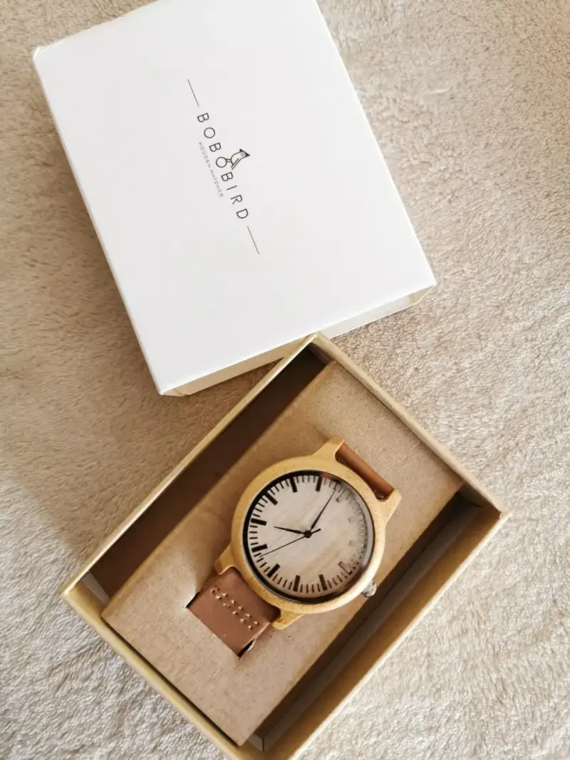 Reloj de madera bambu Bobo Bird - 2