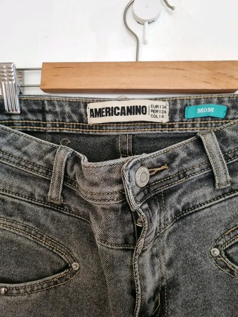 Jeans gris con detalles brillantes americanino - 2