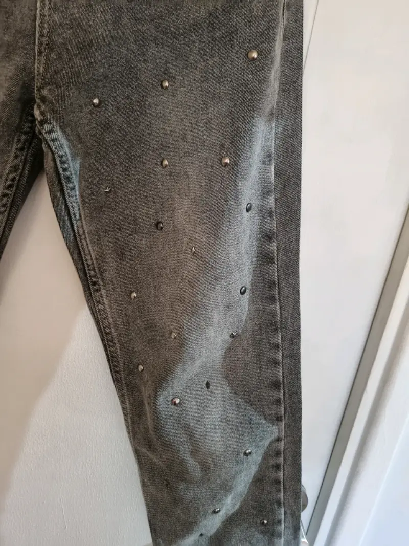 Jeans gris con detalles brillantes americanino - 3