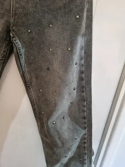 Jeans gris con detalles brillantes americanino - miniatura 3