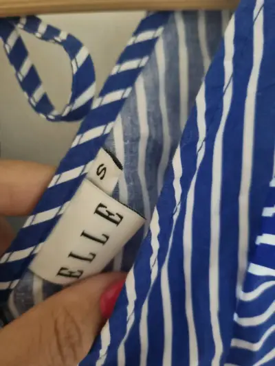 Vestido azul rayas sin mangas - miniatura 3