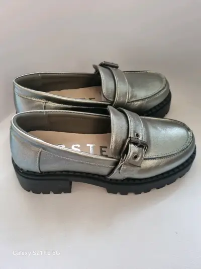 Mocasines plateados metálicos - miniatura 2