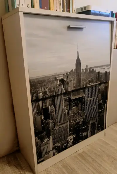 Mueble organizador zapatos con diseño urbano - miniatura 1