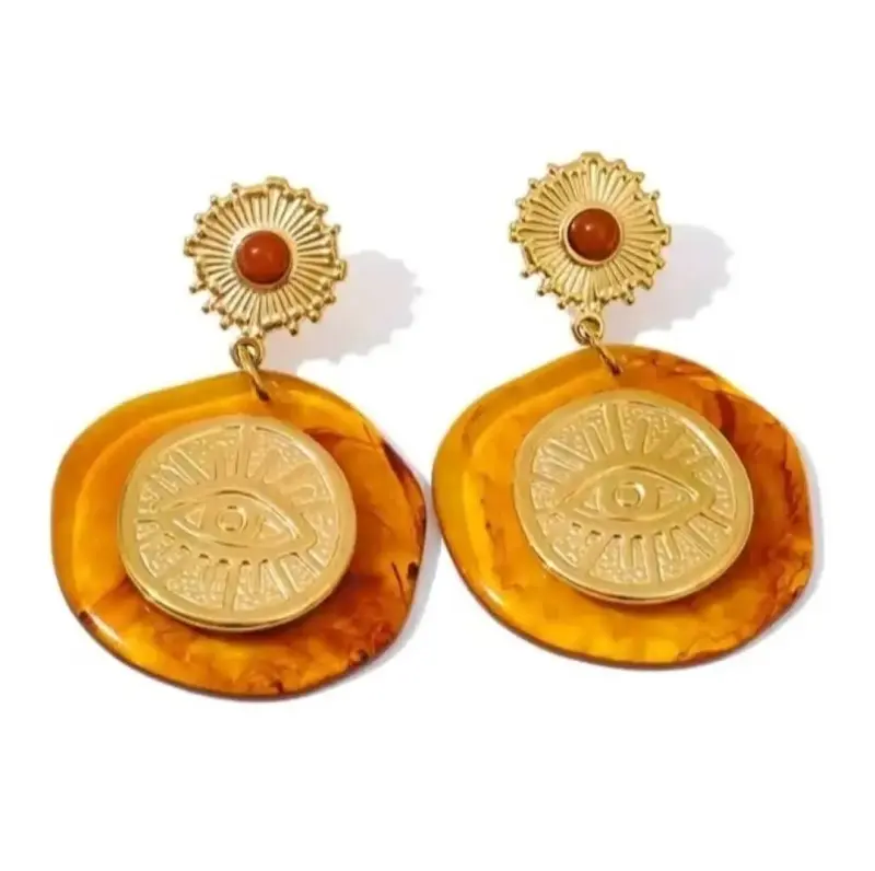 Aros grandes diseño dorado - 2