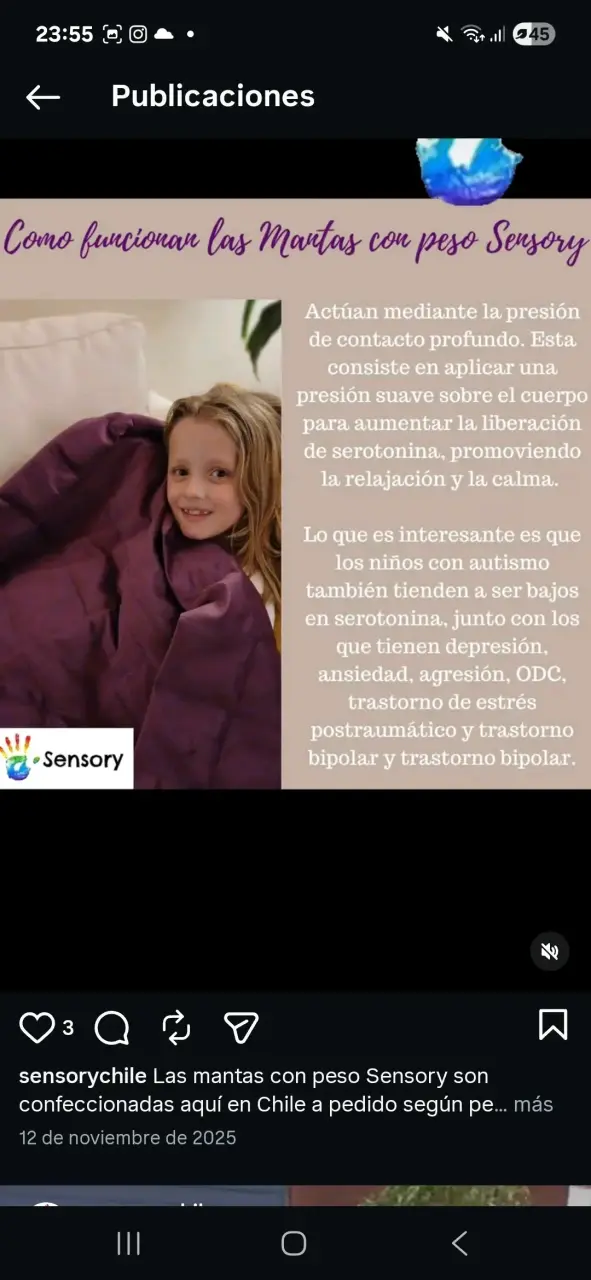 Manta con peso Sensory - 3