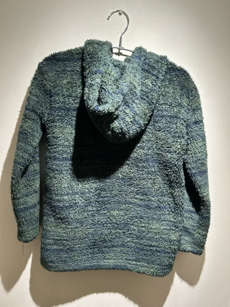 Polerón Polar niño, verde con capucha - 2