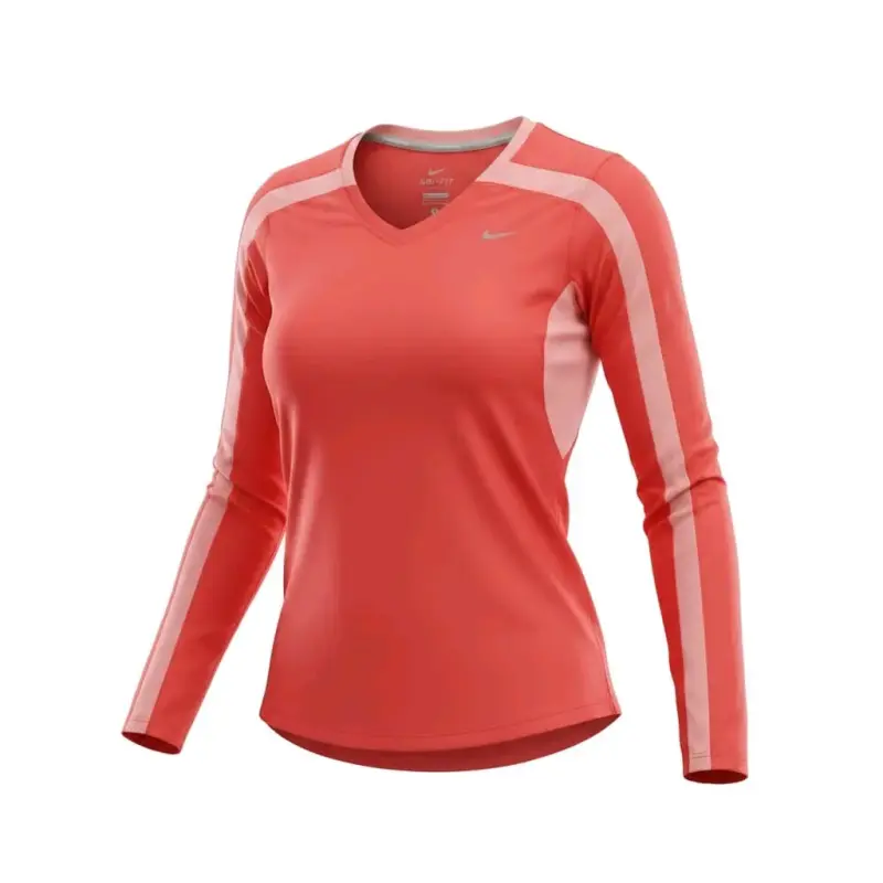 Polera deportiva manga larga roja