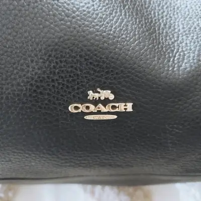 Bolso negro Coach cuero - miniatura 2