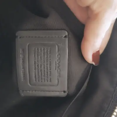 Bolso negro Coach cuero - miniatura 3