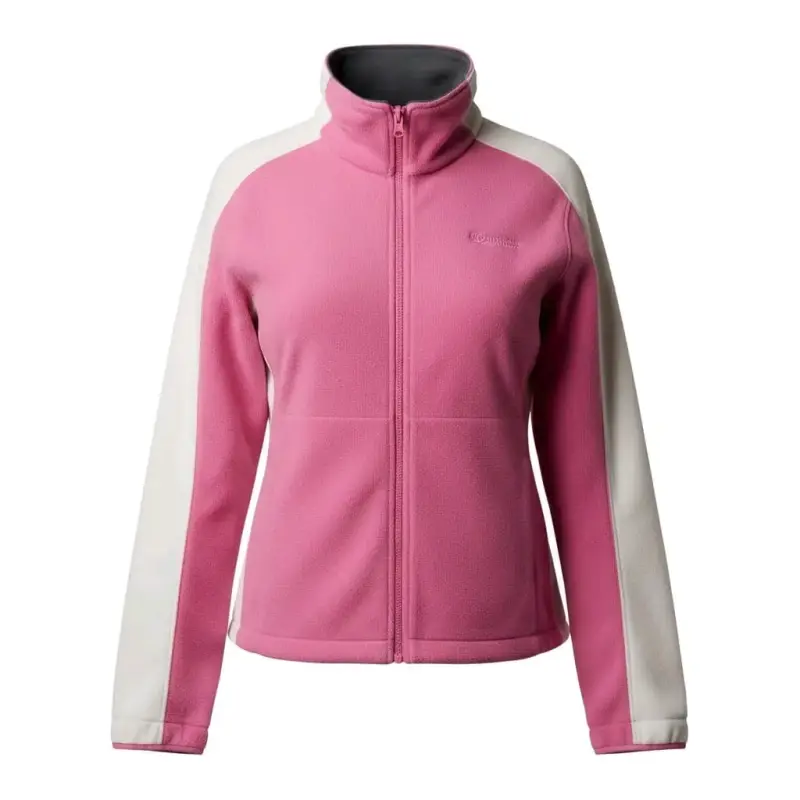 Chaqueta polar rosa y blanca