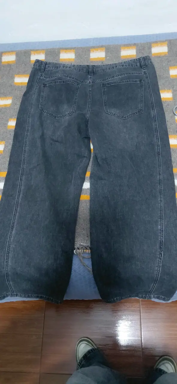 Jeans baggy color negro talla 46 - 1