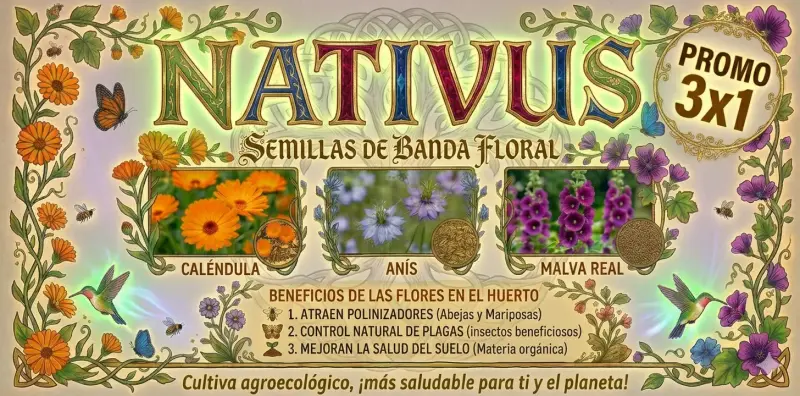 Semillas de flores Nativus-pack 3x1
