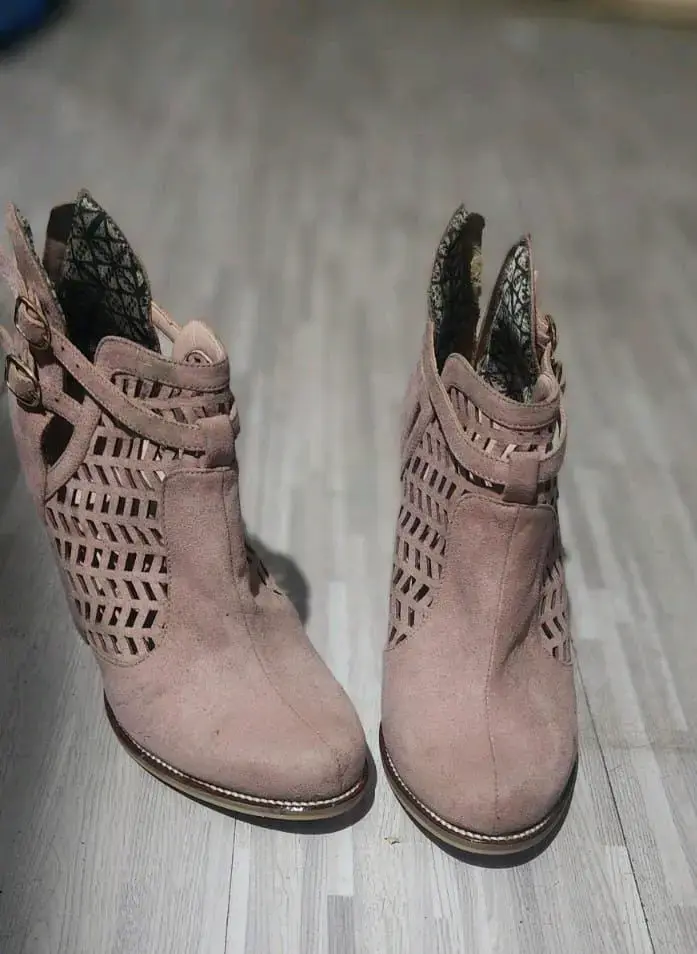 Botines de tacón rosados - 3