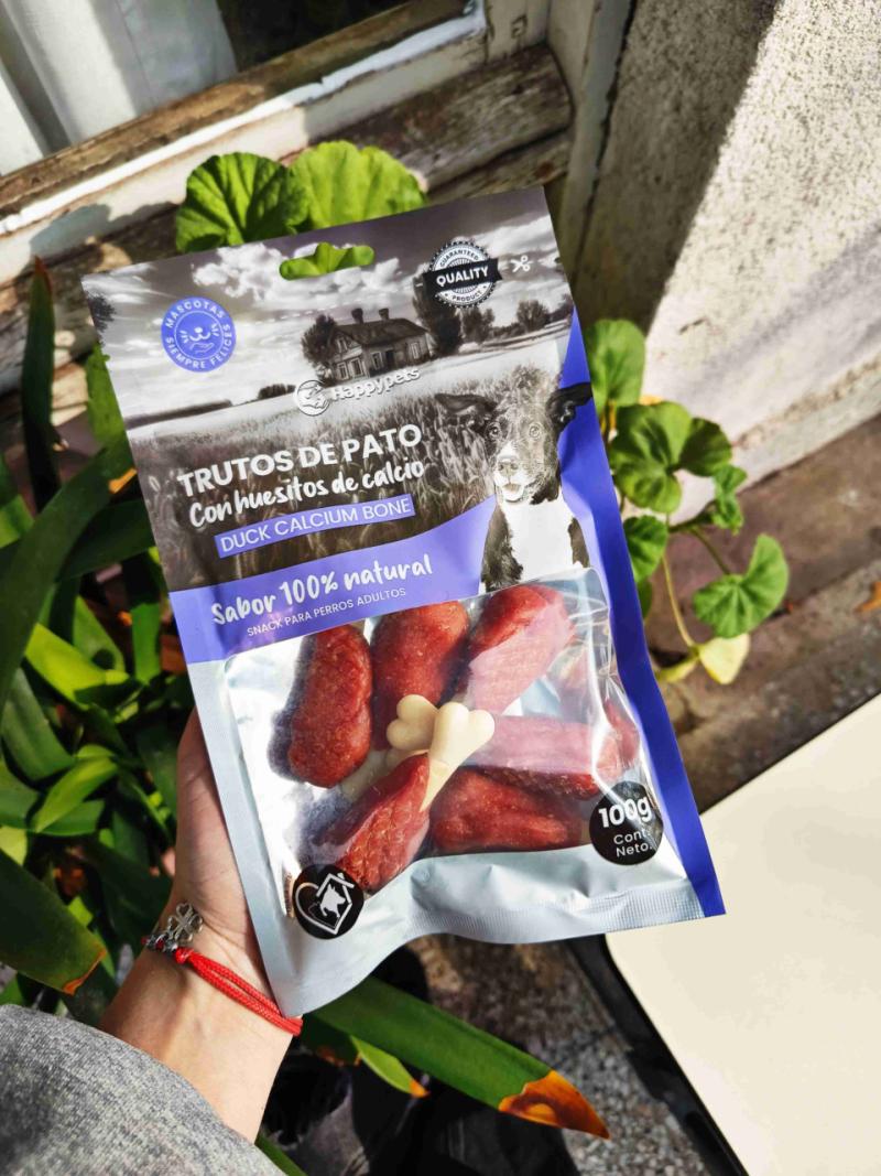 Snacks de pato para perros