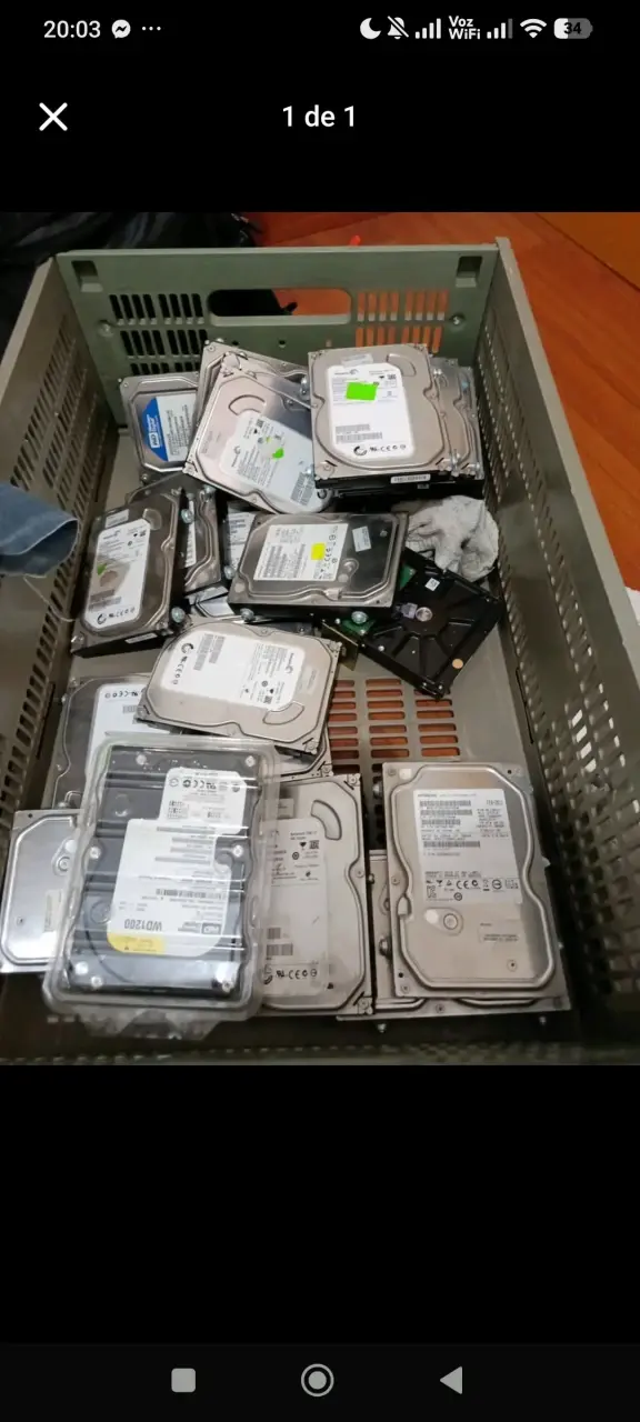 Lote de discos duros usados