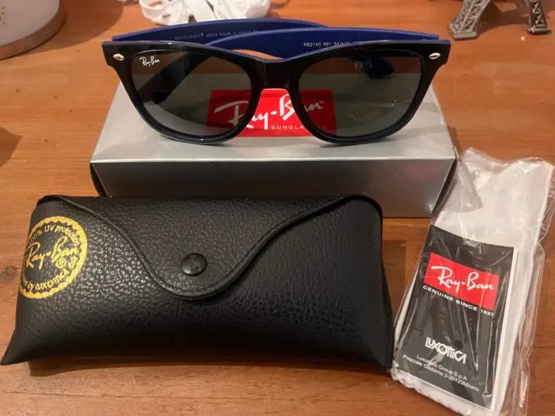 Gafas de sol Ray-Ban Wayfarer marco azul réplica - 1