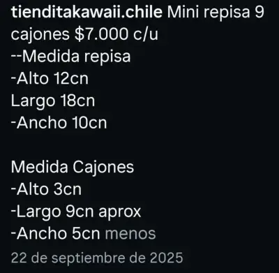 Cajonera organizadora roja - miniatura 3