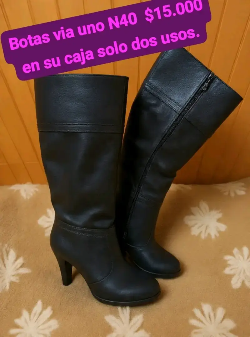 Botas altas negras talle 40