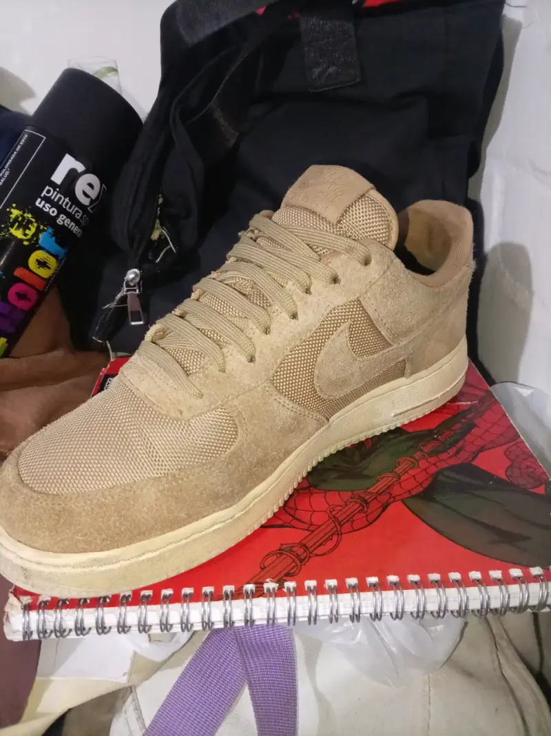 Zapatillas air force 1 Parachute Beige con gamuza - 3