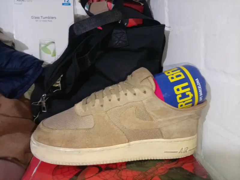 Zapatillas air force 1 Parachute Beige con gamuza - 5