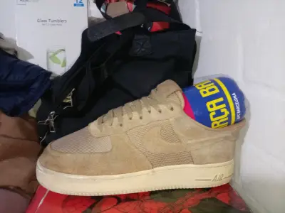Zapatillas air force 1 Parachute Beige con gamuza - miniatura 5