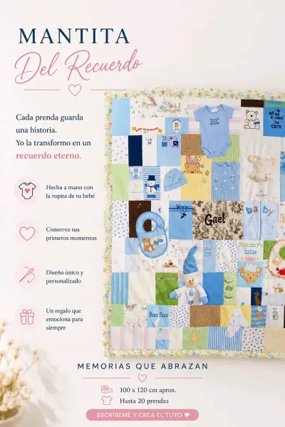 Mantita del recuerdo personalizada - miniatura 1
