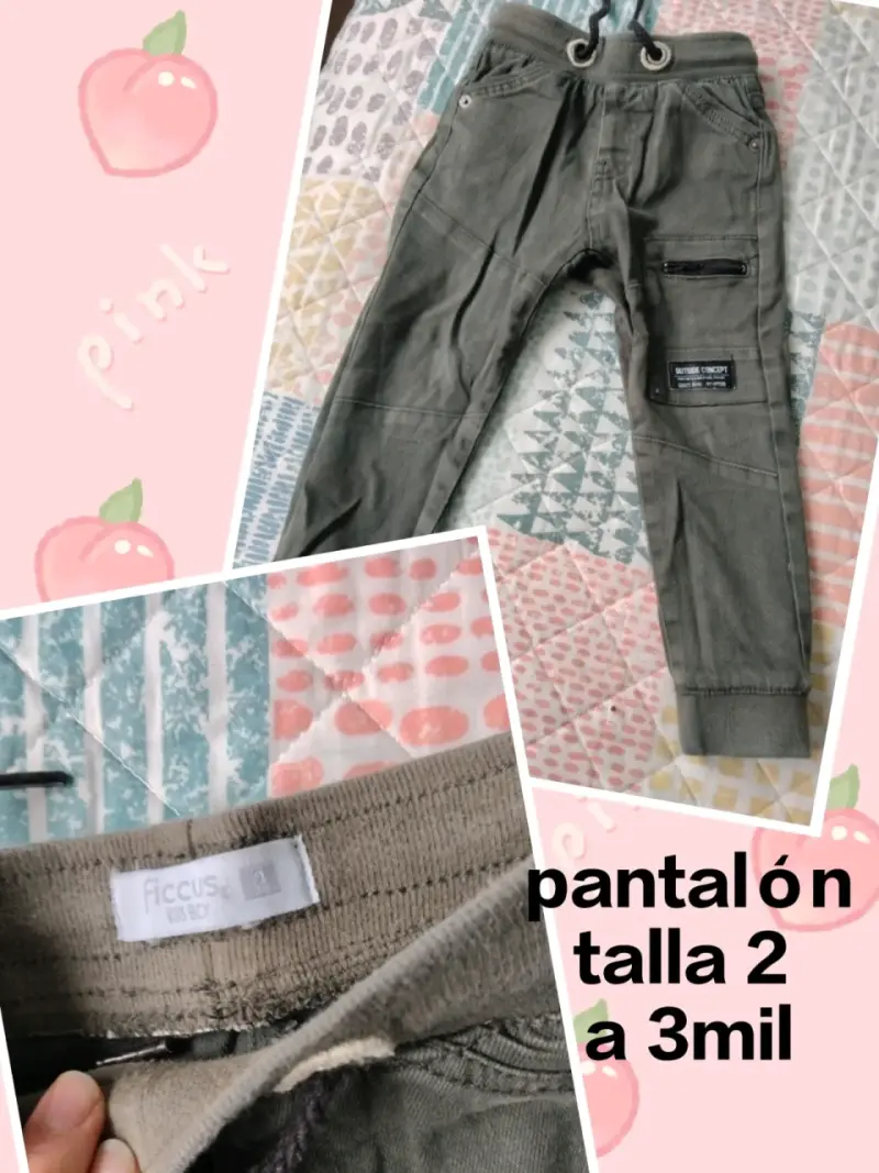 Pantalones niños talla 2 verde