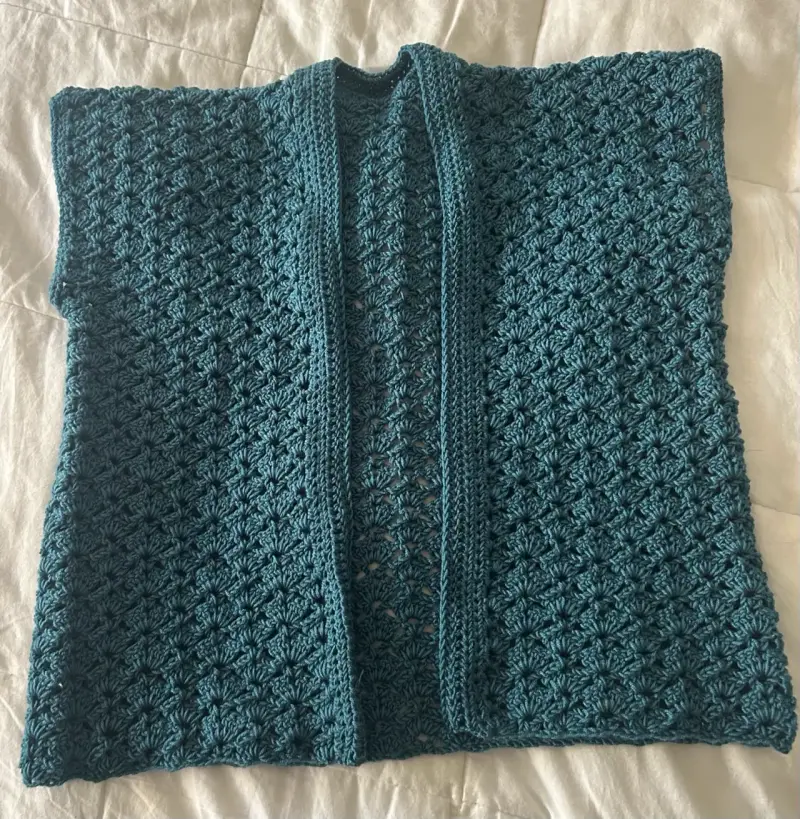 Chaleco tejido azul