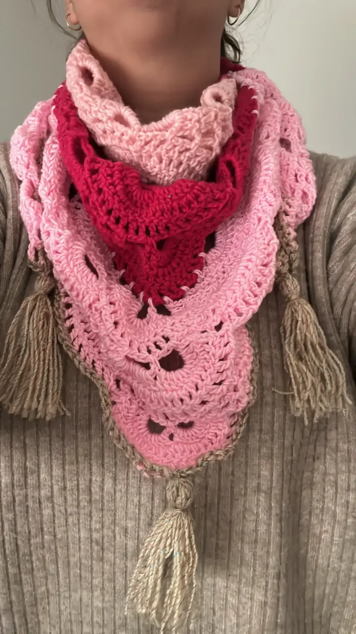 Bufanda de crochet multicolor
