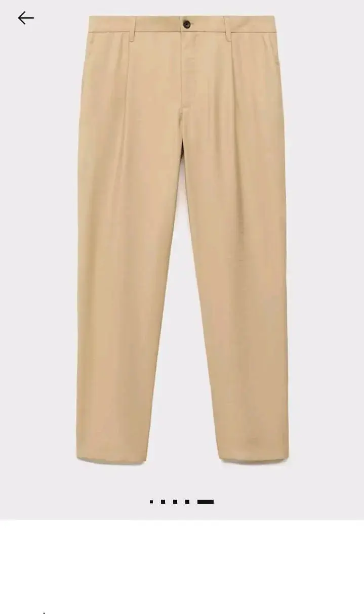 Pantalones beige elegantes - 1