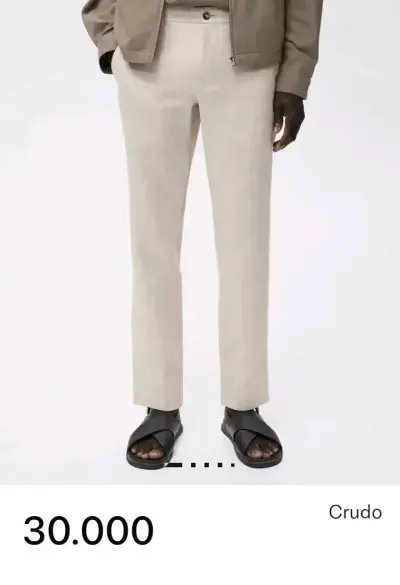Pantalones beige elegantes - miniatura 3