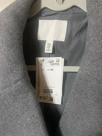 Abrigo gris H&M talla M y S - miniatura 1