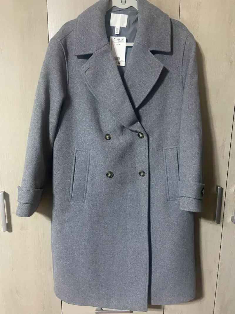 Abrigo gris H&M talla M y S - 2