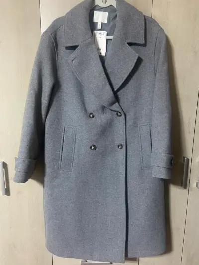 Abrigo gris H&M talla M y S - miniatura 2