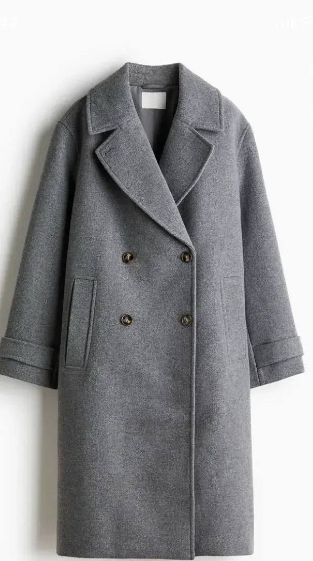 Abrigo gris H&M talla M y S - 5