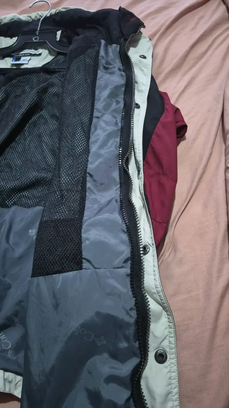 Chaqueta Columbia negra y burdeos - 4