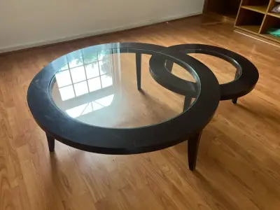 Mesa de centro con vidrio - miniatura 1