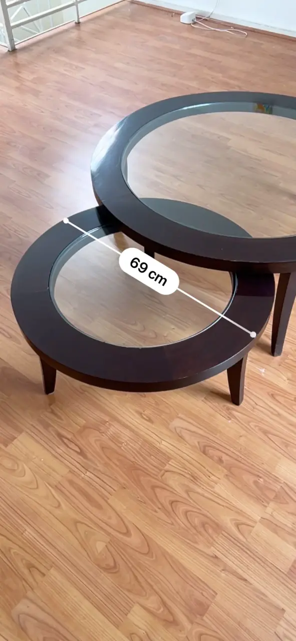 Mesa de centro con vidrio - 4