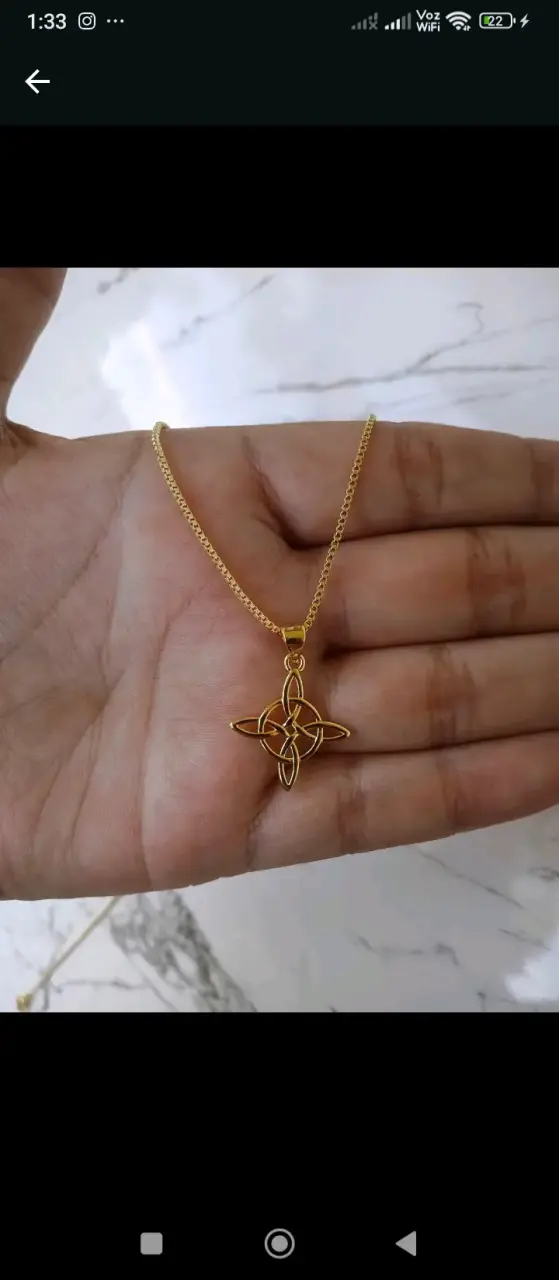 Dije más cadena baño 18k - 2