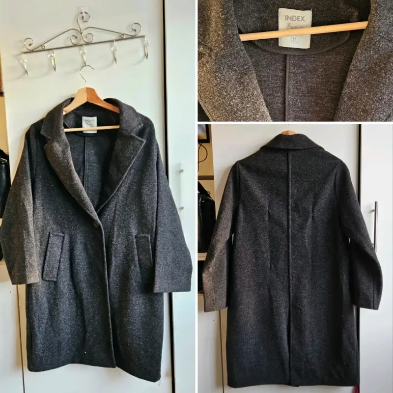Chaqueta marrón con cuello de lana - 3