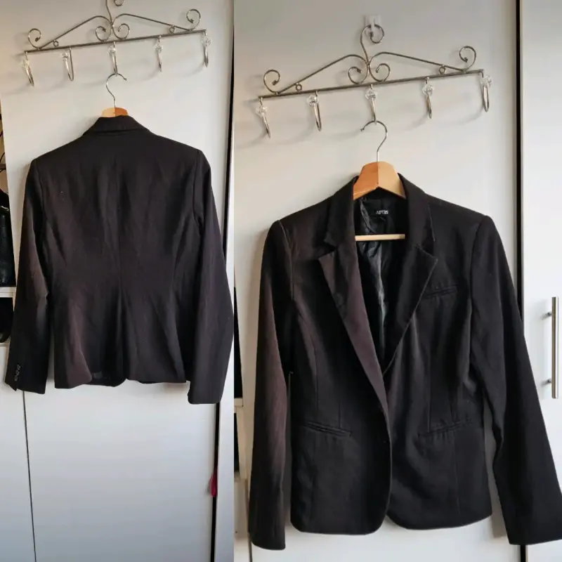Chaqueta marrón con cuello de lana - 4