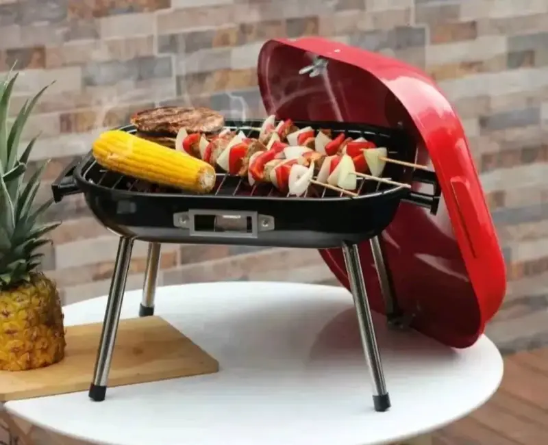 Parrilla portátil roja pequeña - 1