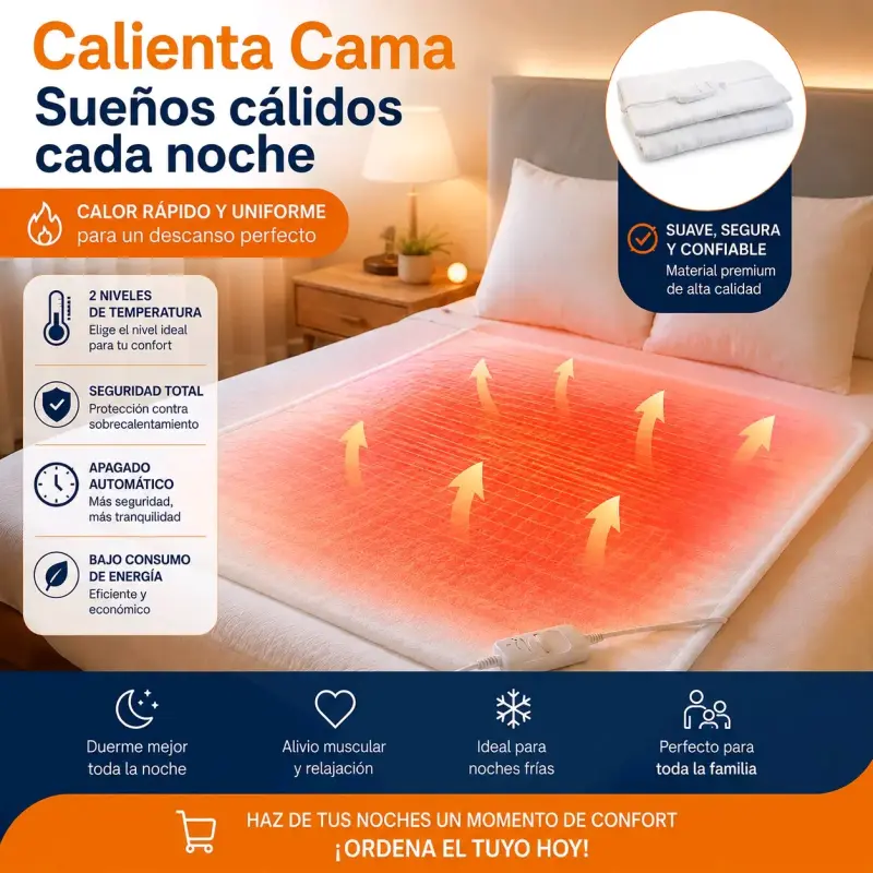 Calienta cama eléctrico seguro - 1
