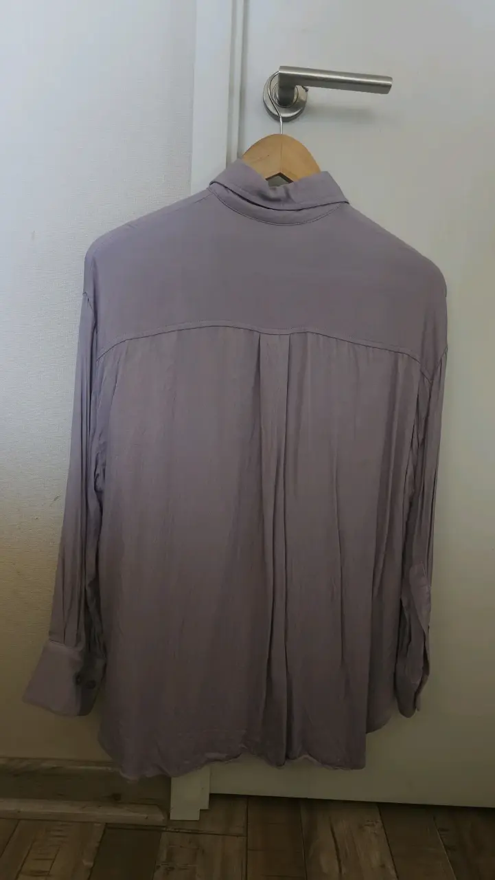 Blusa morada de manga larga Zara - 2