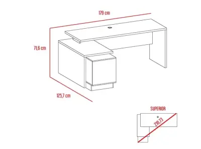 Escritorio grande en excelente estado + silla - miniatura 4