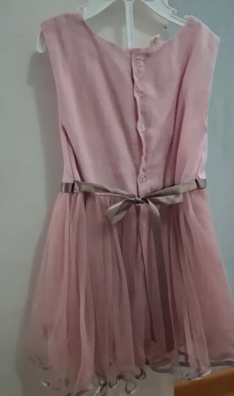 Vestido de fiesta rosado para niña - 2