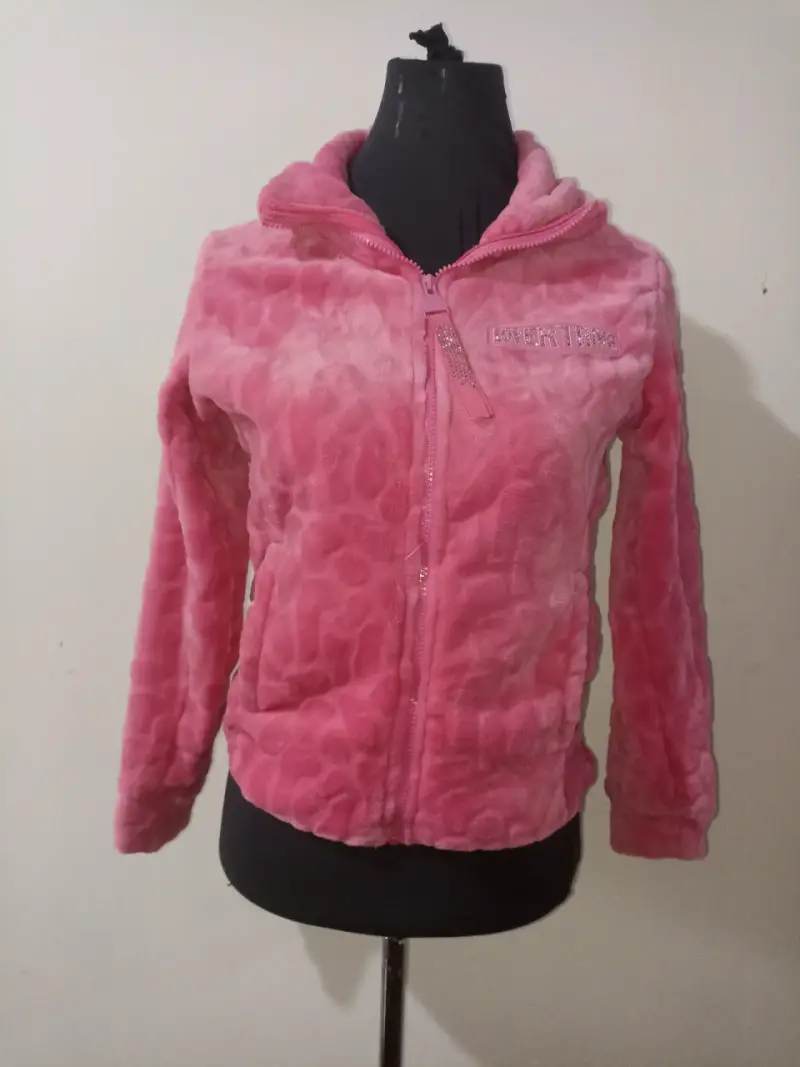 Chaqueta rosada polar talla 14