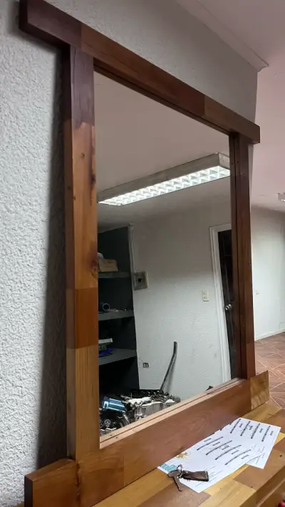 Espejo con marco de madera Nativa - miniatura 1
