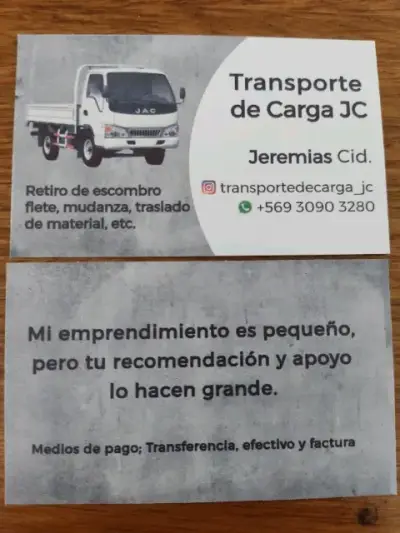 Tarjetas de presentación Transporte JC - miniatura 1